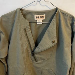 Army green PEPIN Anthropology over shell jacket XS